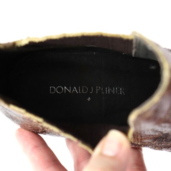 EC Donald J. Pliner Factory Distressed Cowboy Western Leather Booties - Picture 9 of 9